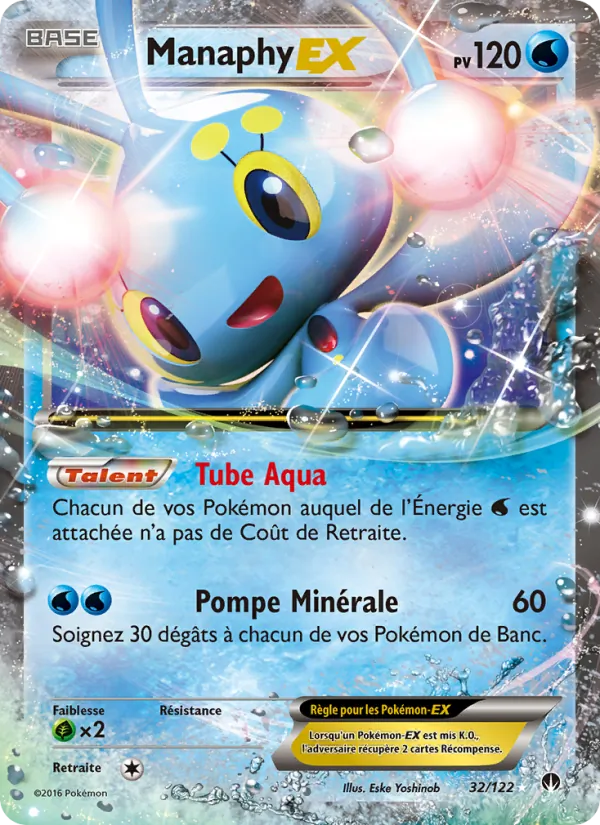 Carte Pokémon Manaphy EX de l'extension Rupture Turbo