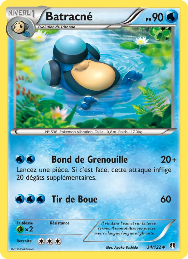 Carte Pokémon Batracné de l'extension Rupture Turbo