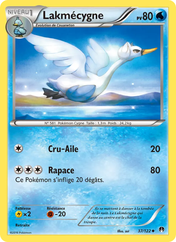 Carte Pokémon Lakmécygne de l'extension Rupture Turbo