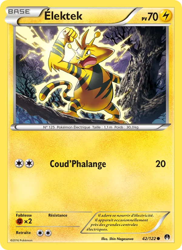 Carte Pokémon Élektek de l'extension Rupture Turbo