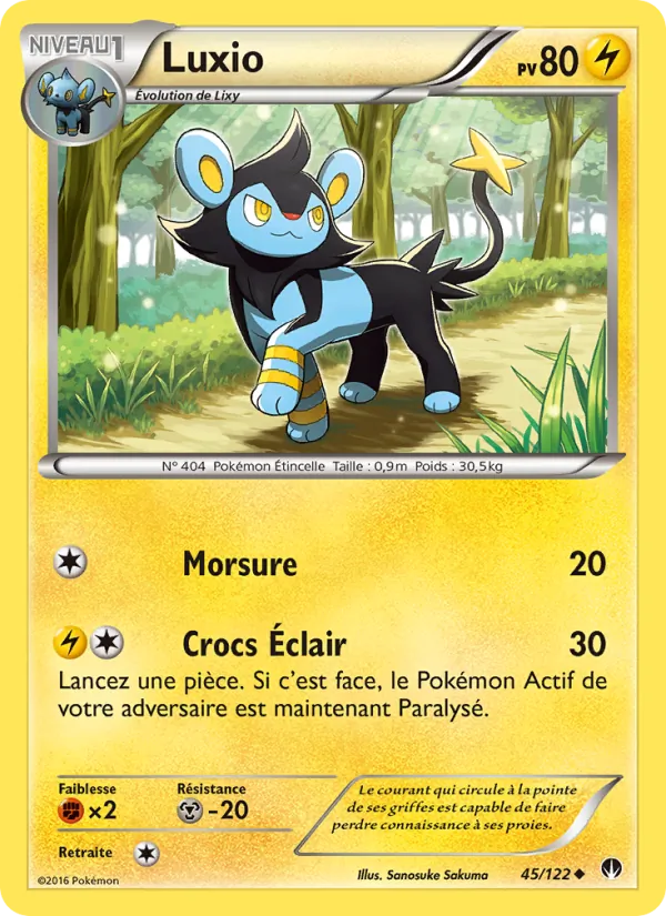 Carte Pokémon Luxio de l'extension Rupture Turbo
