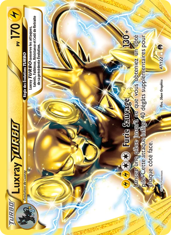 Carte Pokémon Luxray TURBO de l'extension Rupture Turbo