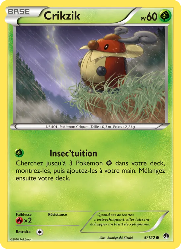 Carte Pokémon Crikzik de l'extension Rupture Turbo