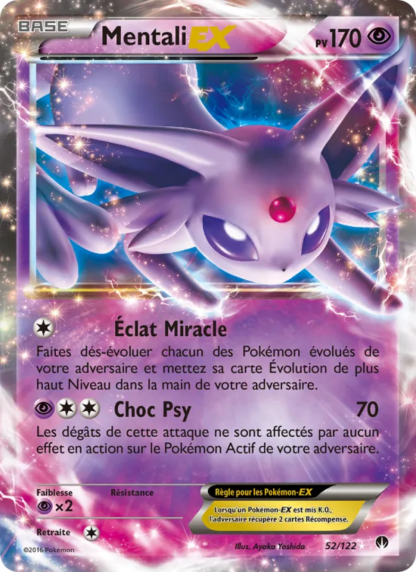 Carte Pokémon Mentali EX de l'extension Rupture Turbo