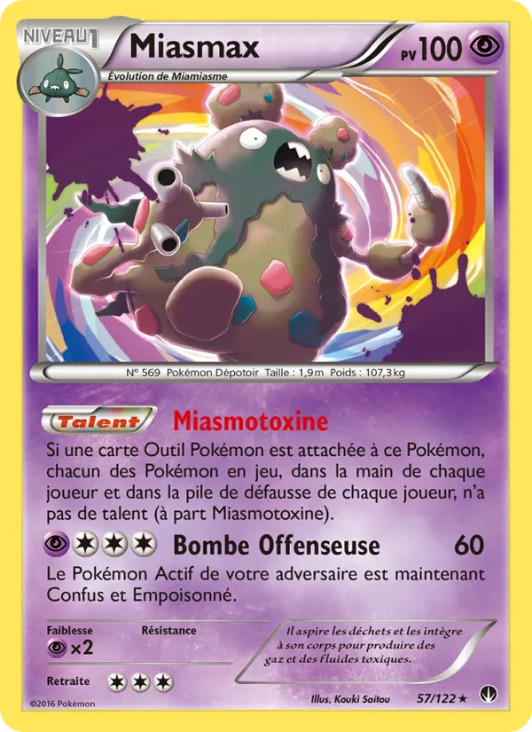 Carte Pokémon Miasmax de l'extension Rupture Turbo