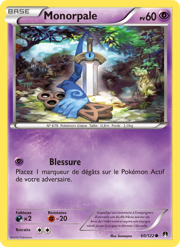 Carte Pokémon Monorpale de l'extension Rupture Turbo