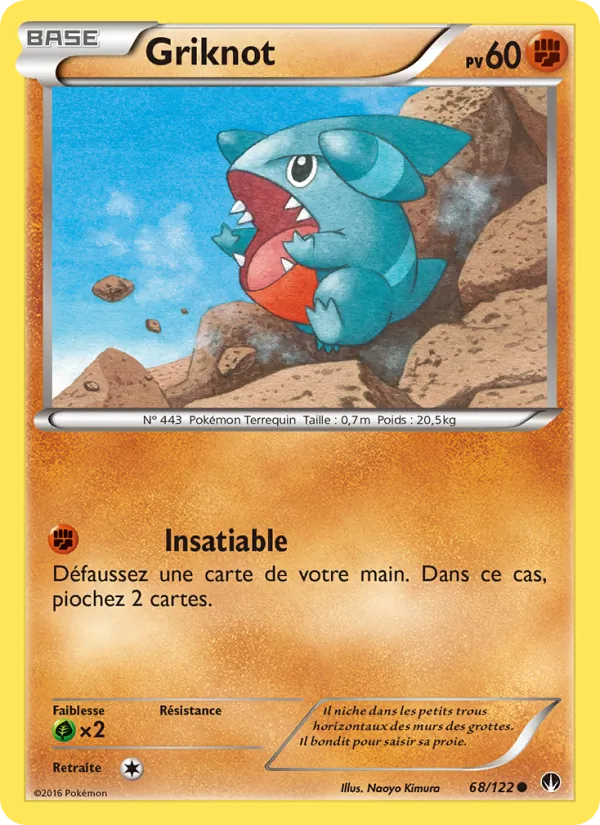 Carte Pokémon Griknot de l'extension Rupture Turbo