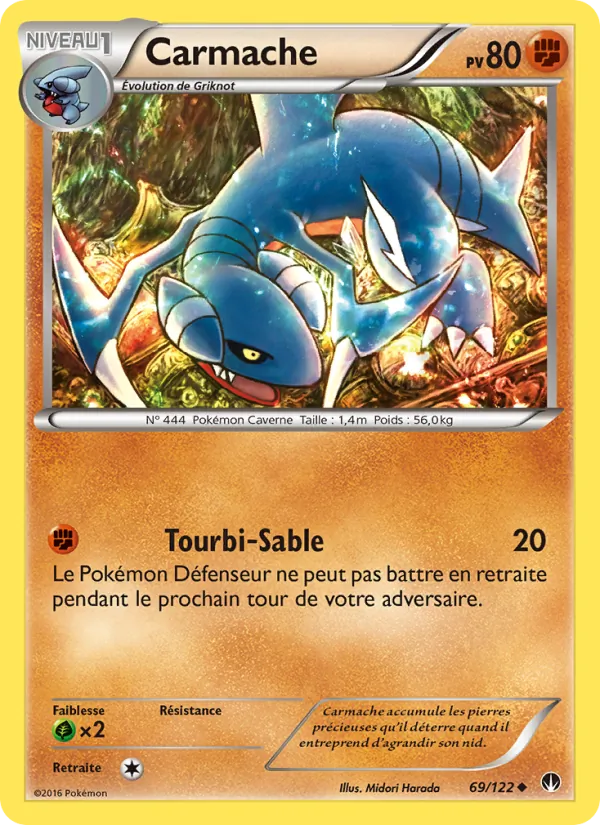 Carte Pokémon Carmache de l'extension Rupture Turbo