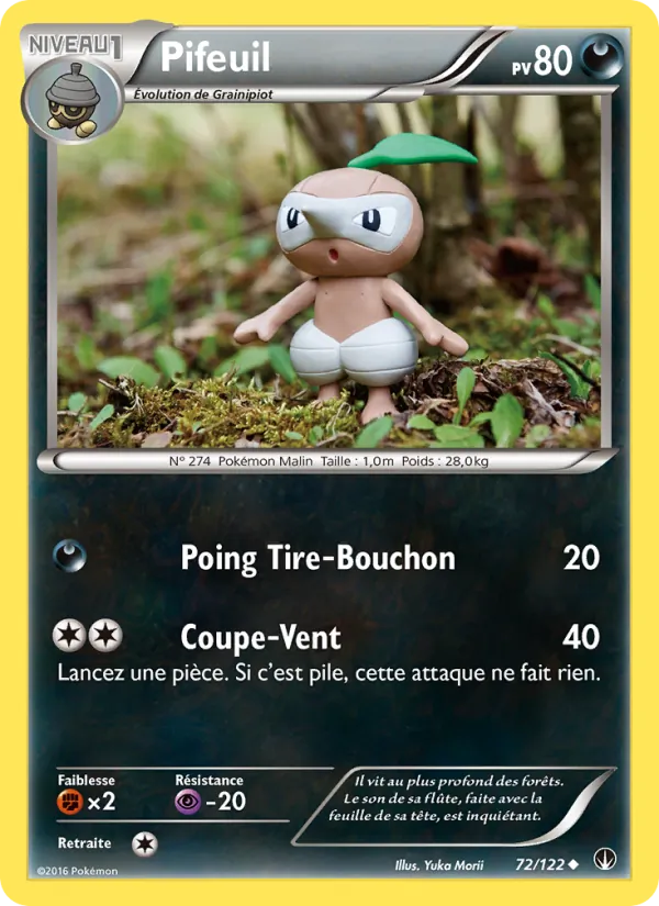 Carte Pokémon Pifeuil de l'extension Rupture Turbo