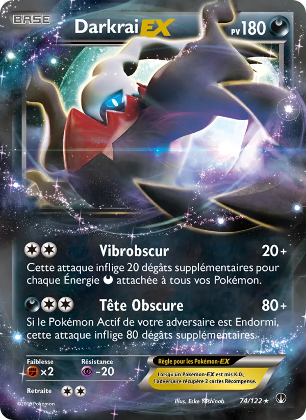 Carte Pokémon Darkrai EX de l'extension Rupture Turbo