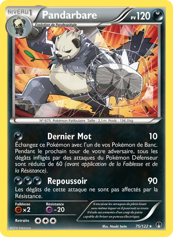 Carte Pokémon Pandarbare de l'extension Rupture Turbo