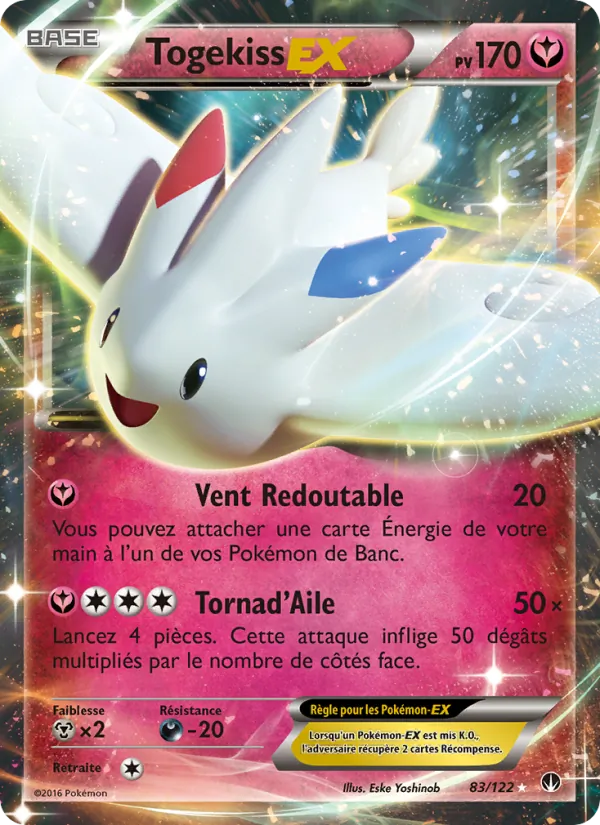 Carte Pokémon Togekiss EX de l'extension Rupture Turbo
