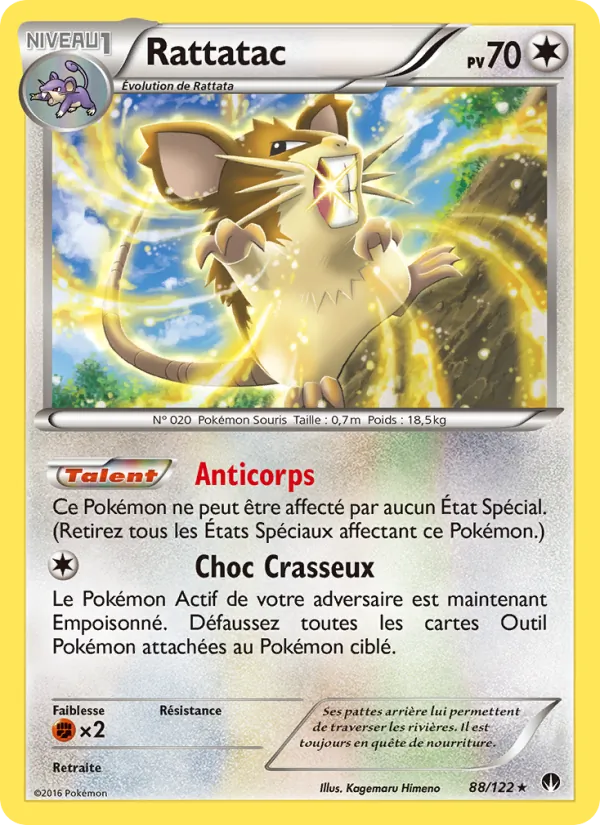 Carte Pokémon Rattatac de l'extension Rupture Turbo