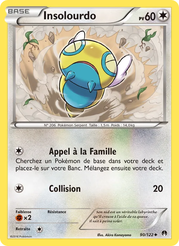 Carte Pokémon Insolourdo de l'extension Rupture Turbo