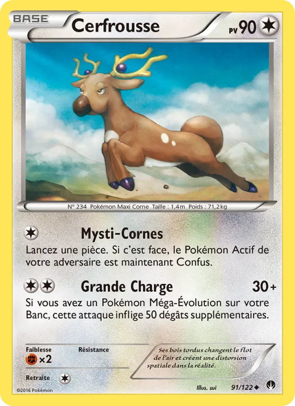 Carte Pokémon Cerfrousse de l'extension Rupture Turbo