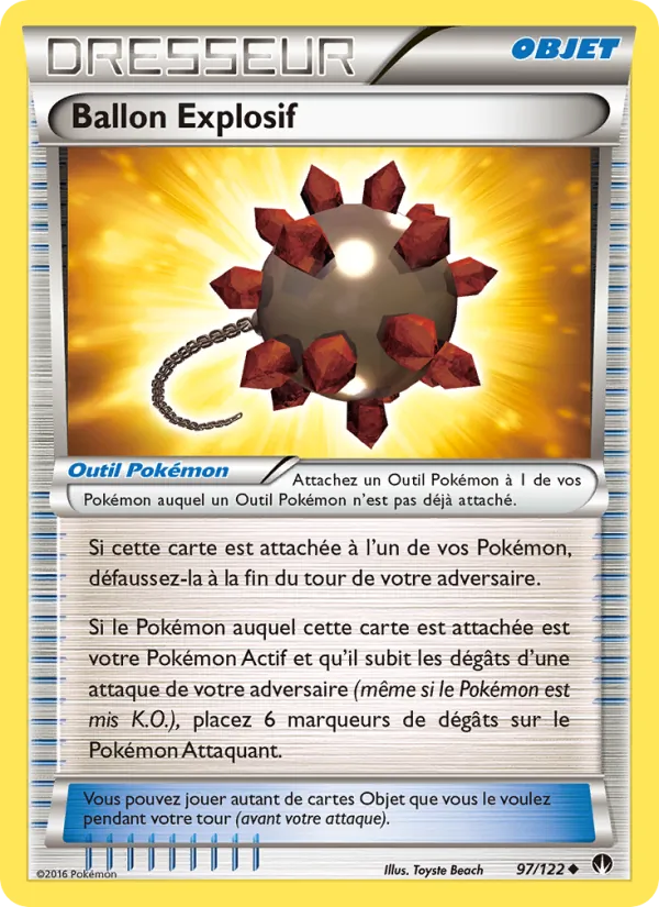 Carte Pokémon Ballon Explosif de l'extension Rupture Turbo