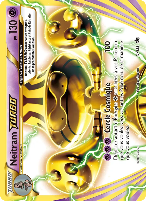 Carte Pokémon Neitram TURBO de l'extension Promo XY