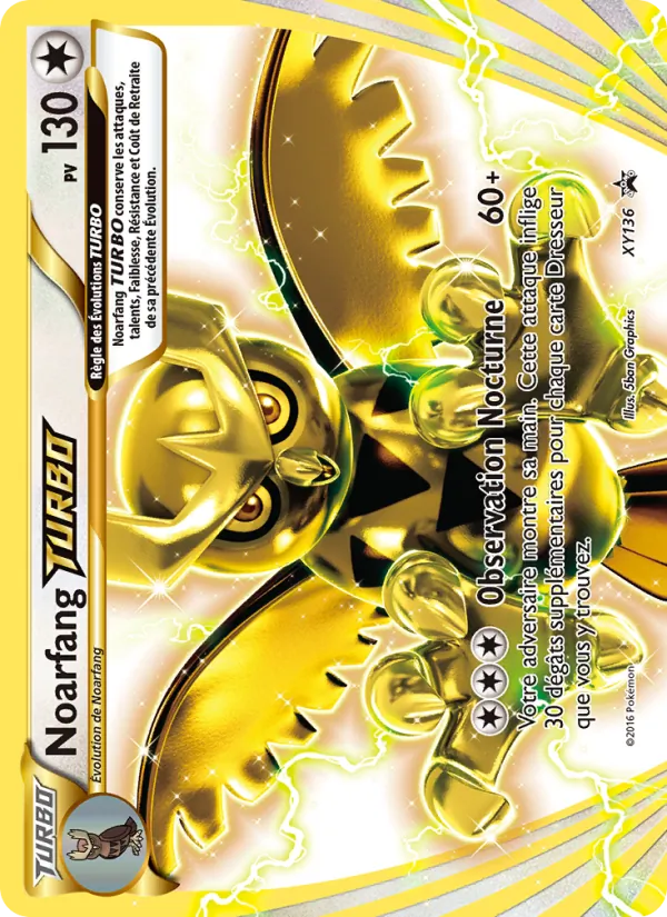 Carte Pokémon Noarfang TURBO de l'extension Promo XY