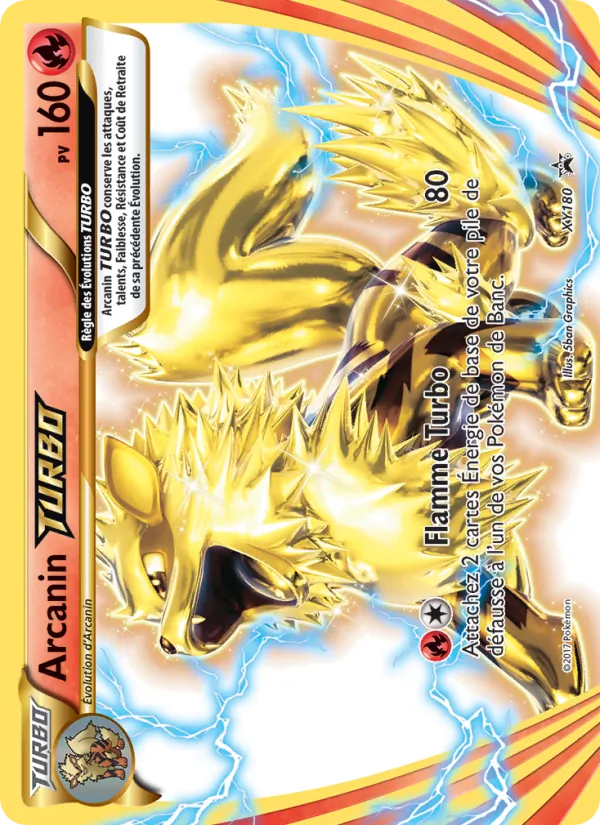Carte Pokémon Arcanin TURBO de l'extension Promo XY