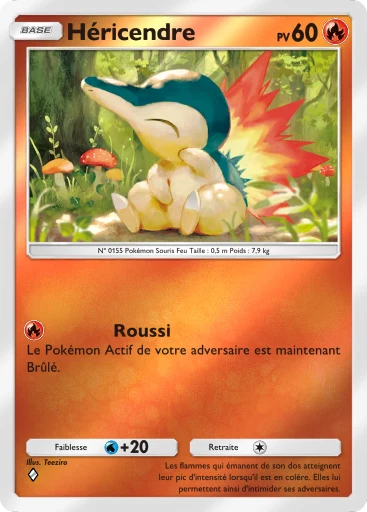 Carte Pokémon Héricendre de l'extension Booster de Luxe Méga