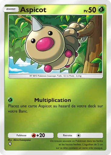Carte Pokémon Aspicot de l'extension Booster de Luxe ex