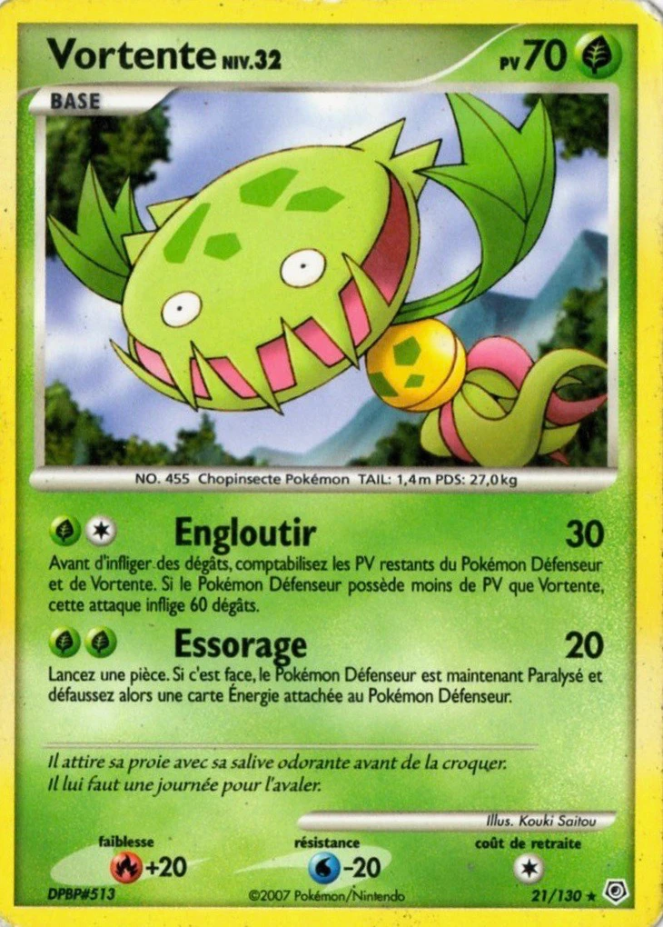 Carte Pokémon Vortente de l'extension Diamant & Perle