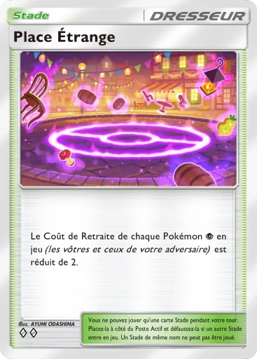 Carte Pokémon Place Étrange de l'extension Booster de Luxe Méga
