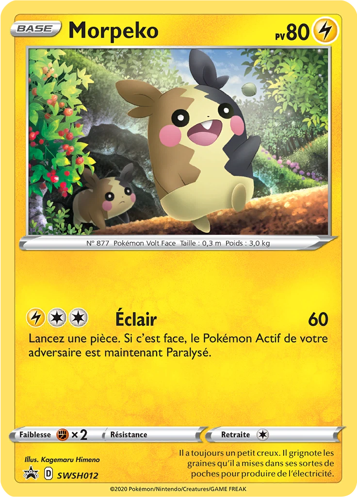 Carte Pokémon Morpeko de l'extension Promo SWSH