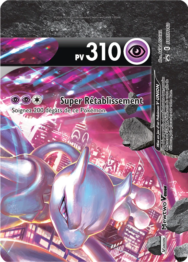 Carte Pokémon Mewtwo V-UNION de l'extension Promo SWSH