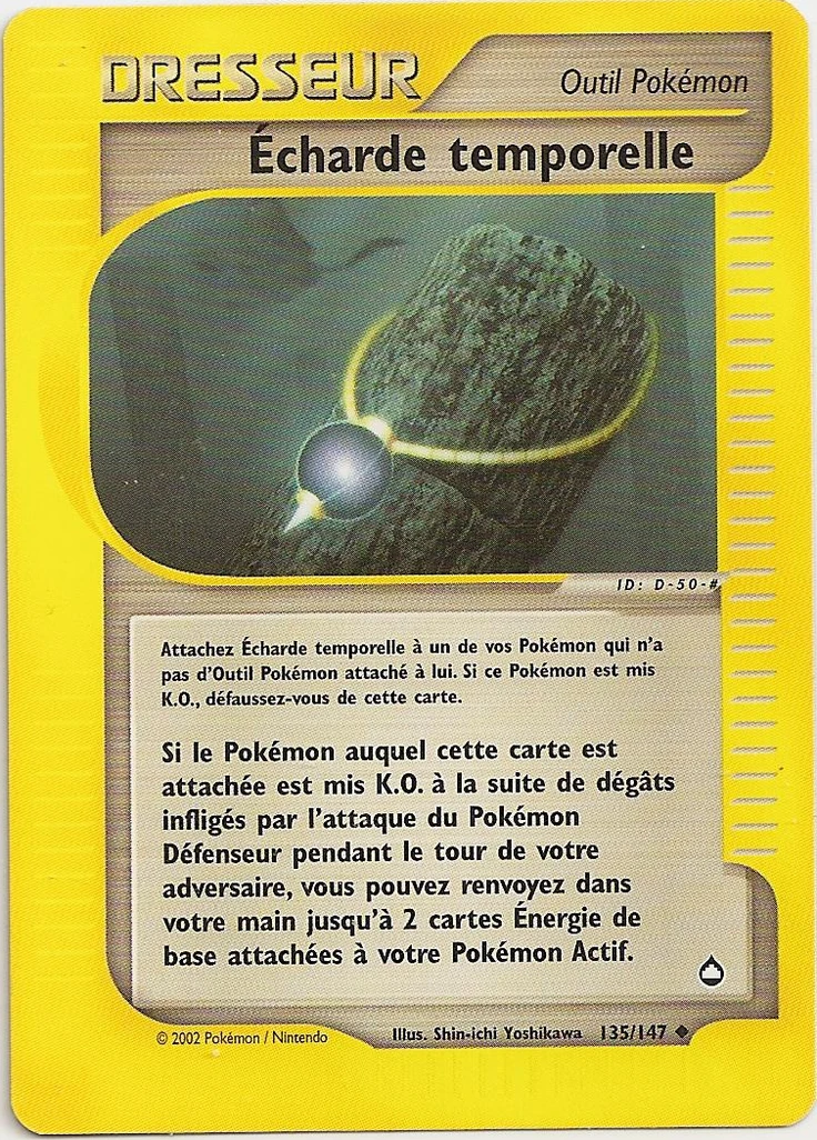 Carte Pokémon Écharde temporelle de l'extension Aquapolis
