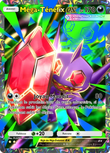 Carte Pokémon Méga-Ténéfix-ex de l'extension Jours Heureux