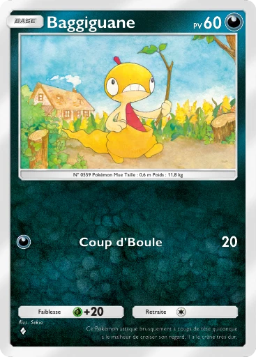 Carte Pokémon Baggiguane de l'extension Parade Onirique