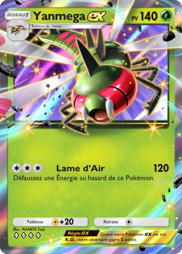 Carte Pokémon Yanmega-ex de l'extension Choc Spatio-Temporel