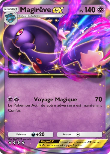 Carte Pokémon Magirêve-ex de l'extension Booster de Luxe ex