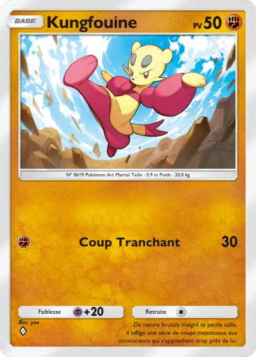 Carte Pokémon Kungfouine de l'extension Embrasement Écarlate
