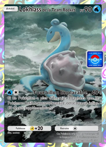 Carte Pokémon Lokhlass de la Team Rocket de l'extension Promo-B