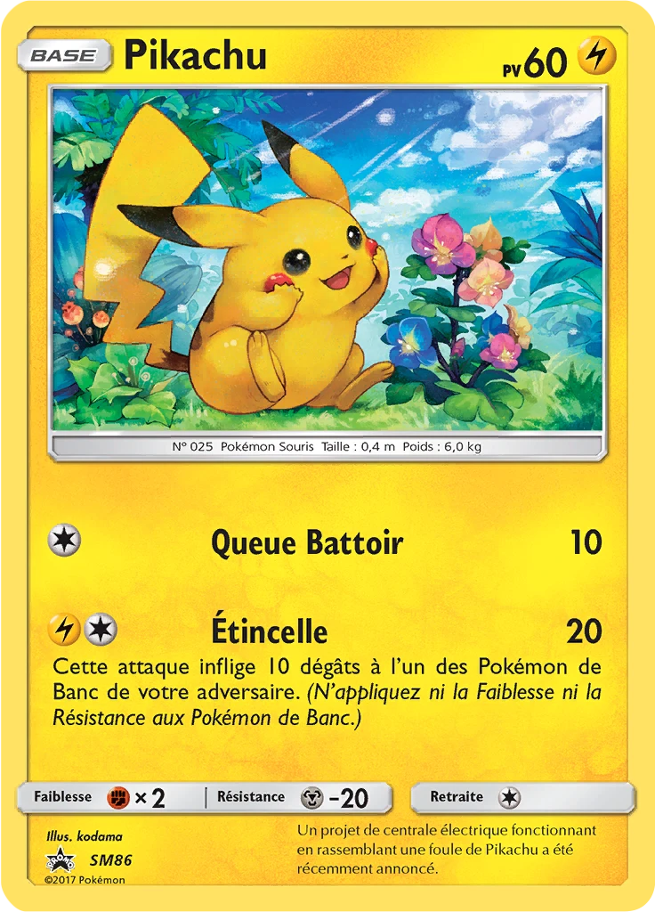Carte Pokémon Pikachu de l'extension Promo SM