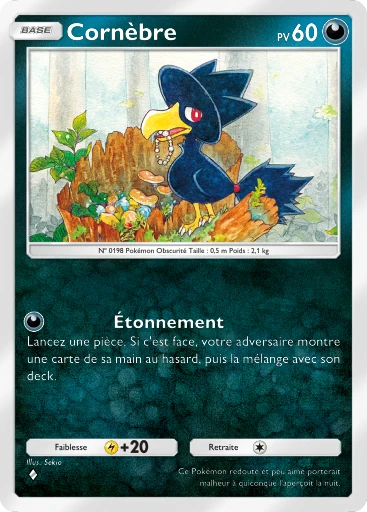 Carte Pokémon Cornèbre de l'extension Sagesse entre Ciel et Mer