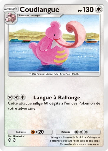 Carte Pokémon Coudlangue de l'extension Source Secrète