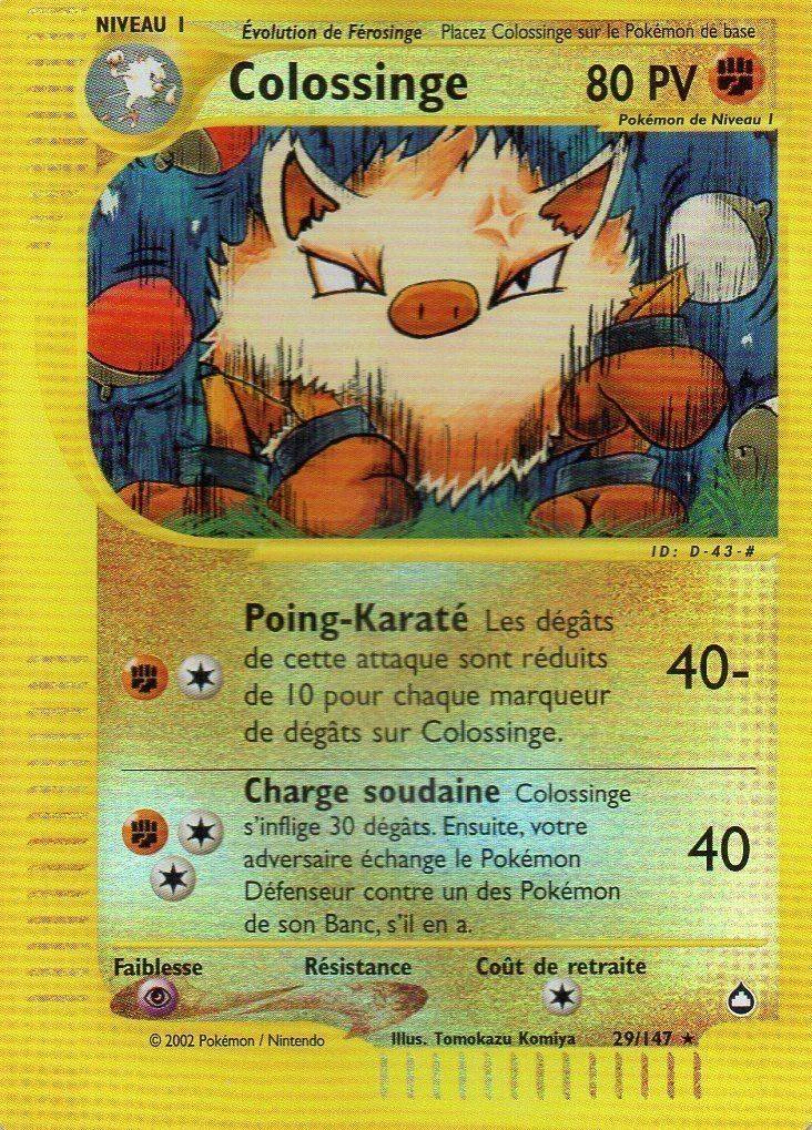 Carte Pokémon Colossinge de l'extension Aquapolis