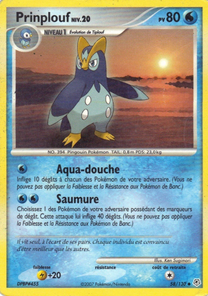 Carte Pokémon Prinplouf de l'extension Diamant & Perle