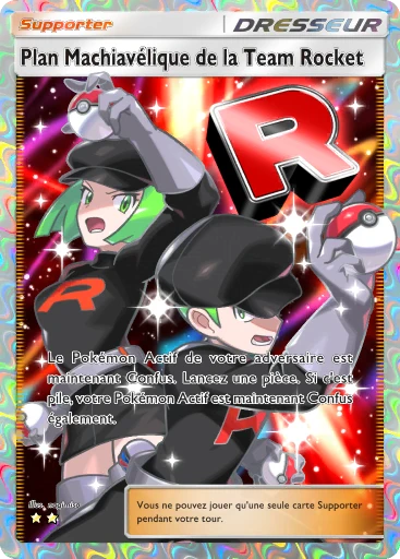 Carte Pokémon Plan Machiavélique de la Team Rocket de l'extension L'Ambition de la Team Rocket