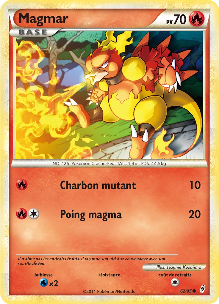 Carte Pokémon Magmar de l'extension L'appel des Légendes