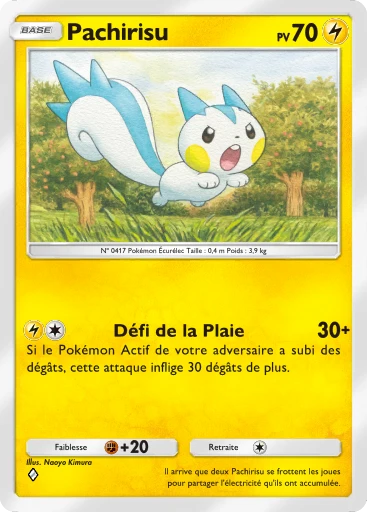 Carte Pokémon Pachirisu de l'extension Méga-Ascension