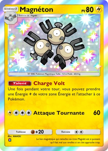 Carte Pokémon Magnéton de l'extension Sagesse entre Ciel et Mer