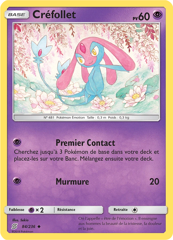 Carte Pokémon Créfollet de l'extension Harmonie des Esprits
