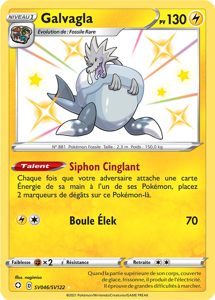Carte Pokémon Galvagla de l'extension Destinées Radieuses