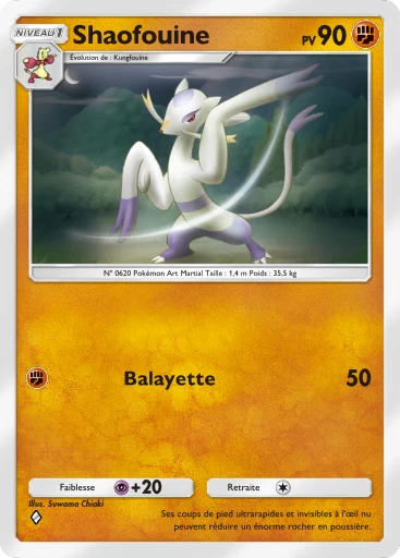 Carte Pokémon Shaofouine de l'extension Embrasement Écarlate