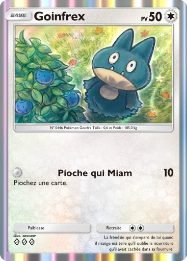 Carte Pokémon Goinfrex de l'extension Jours Heureux