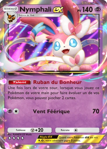 Carte Pokémon Nymphali-ex de l'extension La Clairière d'Évoli